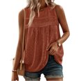 thumbnail image 4 of Swiss Dots Patchwork Women Sleeveless Tank Tops Camisole, 4 of 5