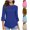Blue, variant on Active Tops Women T-Shirts Casual O-Neck Puff Sleeve Top for Summer with Loose Fit Blouse Style Beige M