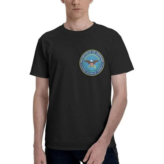 United States Department of Defense Seal T Shirt Men's Short Sleeve Tops Black