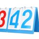 thumbnail image 3 of Tableau d'affichage à 4 chiffres, étanche, bleu et rouge, portable, pour volley-ball, basket-ball, 3 of 4