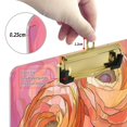 thumbnail image 6 of FORMRS Acrylic Clipboard with Low Profile Clip Standard A4 Letter Size, 12.5" x 9", Abstract Pink Flowers, 6 of 8