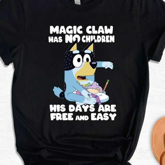 Bluey Bandit Dad Shirt, Funny Magic Claw Quote Shirt, Bluey Inspired Gift For Dad, Family Tv Show Merch Unisex S-5XL Hot Trending Shirt, Vintage Birthday Gift