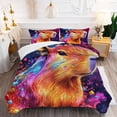 thumbnail image 5 of 3 Pieces Duvet Cover Set-Abstract 3D Capybara- 3D Print Bedding 1 Duvet Cover 2 Pillowcases Natural Animals Comforter Set Soft Breathable for Boys Girls Children Duvet Set 6B53ANI4, 5 of 6