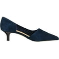 thumbnail image 6 of Bella Vita Womens Quilla Kitten Heel Pump 9.5 X-Wide Navy Kidsuede Leather, 6 of 8