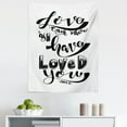 thumbnail image 1 of Black White Tapestry, Love Each Other as I Loved You Western Lettering Illustration, Fabric Wall Hanging Decor for Bedroom Living Room Dorm, 5 Sizes, White and Black, by Ambesonne, 1 of 1