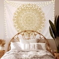 thumbnail image 3 of Gojian Black Blue Mandala Tapestry Wall Hanging Vintage Tapestries Aesthetic Hippie Wall Decor Bohemian Wall Art Boho Home Decoration for Bedroom,Living Room,Dorm, 3 of 6