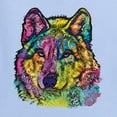 thumbnail image 2 of Wild Bobby, Colorful Majestic Neon Atric Wolf | Dean Russo Art Animal Lover Womens Long Sleeve T-Shirt, Light Blue, XL, 2 of 5
