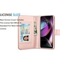 thumbnail image 5 of EBIZCITY for Motorola Moto G 5G 2022 Case, Wallet Detachable Magnetic Cover 9 Card Slots Holder with Wrist Strap Kickstand (Rose Gold Marble), 5 of 6