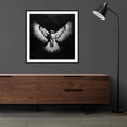 thumbnail image 4 of Moonow7 Majestic Hawk Wall Art Prints, Wildlife Bird Poster for Bedroom Living Room Office Decor, Minimalist Black and White Picture Artwork Aesthetic, Unframed Size 45x45 cm / 18x18”, 4 of 13