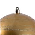 thumbnail image 2 of Vickerman 4.75" Copper Candy Finish Ball Ornament with Glitter Lines, 4 per Bag, 2 of 5