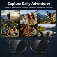 thumbnail image 5 of LUOMATE AI Smart Glasses with Camera for Men Women, Bluetooth Smart Sunglasses, Polarized Sunglass Lenses, HD Video, Calling, Translation, 16Gb Memory, 5 of 10