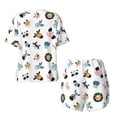 thumbnail image 2 of Sigee Cartoon Animals for Sleepwear Casual Pjs with Pockets Women's Pajamas Sets Shorts 2 Piece Short Sleeve Lounge Sets Small, 2 of 9