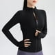 thumbnail image 1 of Señoras que ejecutan la chaqueta de manga larga con cremallera de fitness que lleva la chaqueta delgada de la yoga del cuello derecho, 1 of 5