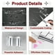 thumbnail image 3 of Uxcell 20Pcs Azulejos de Mármol Autoadhesivos, Panel de Pared Impermeable para Salpicadero, Azulejos de Ducha Autoadhesivos de 11.81"x11.81" para Baño, Diseño de Dragón de Cristal Blanco, 3 of 7