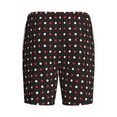 thumbnail image 5 of Naloa Red and white polka dots Men's Short Pajama Pants, Lounge Comfort Shorts with Elasticized Waistband and Side Pockets - XX-Large, 5 of 9