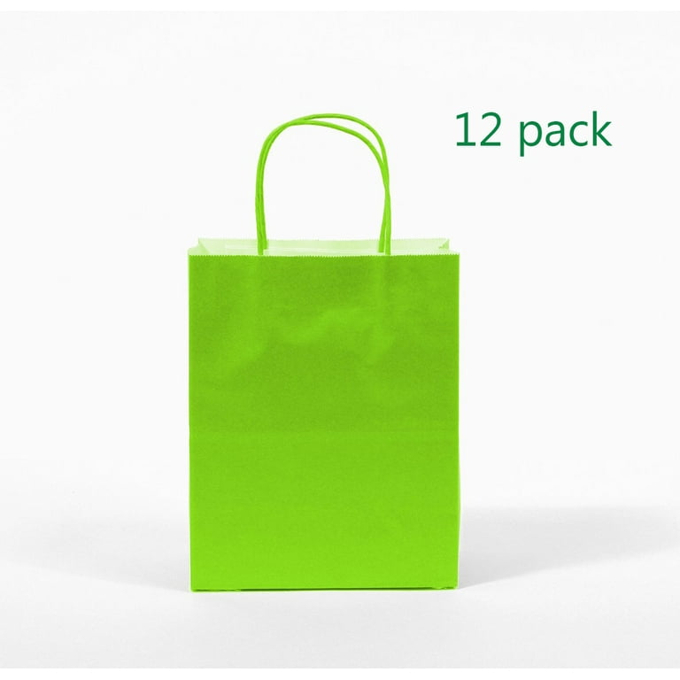 Olive Green Colored Paper Bags, 10x5x13 / Olive / 100 PCS.