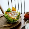thumbnail image 2 of Kitchen Salad Bowl 350/600ml Clear Glass Baking Eggs Bowl Indoor Cooking Tableware Container Round Fruit Bowl, 2 of 9