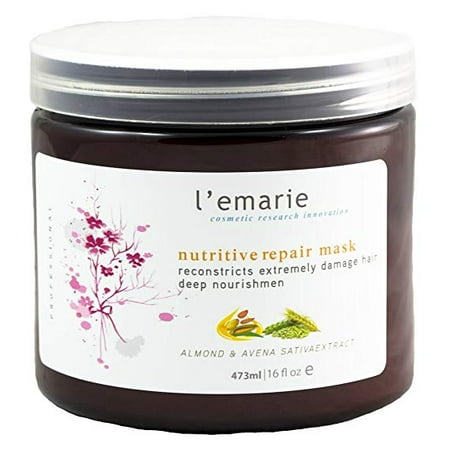 L'emarie Nutritive Repair Hair Mask Deep Conditioner Treatment With Bentonite Clay, Morrocan Argan Oil, Coconut Oil, Macadamia Oil, Keratin - Restores Damaged, Dry, Color Treated Hair