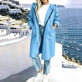 thumbnail image 2 of Womens Jackets Long Length Hooded Long Sleeve Pocket Zip-up Jacket, 2 of 6