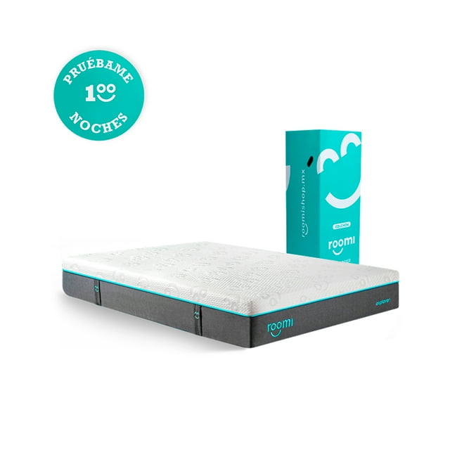 Colchón De Caja Roomi Explorer Queen Size Tecnología Hybrid -Pruébame 100 Noches