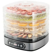 Rosewill Essential Food Dehydrator, 5 Stackable Trays with Adjustable 48H Timer and Temperature Control - Electric Food Preserver for Jerky, Fruits, Veggies, Meat & Dog Treats, Large capacity