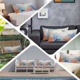 thumbnail image 6 of Orange Navy Blue Coral Throw Pillow Covers, Summer Beach Coastal Rustic Soft Breathable Pillow Cases with Invisible Zipper for Sleeping, Long Body Pillowcases for Couch Bed Sofa Chair 20x54 Inches, 6 of 9