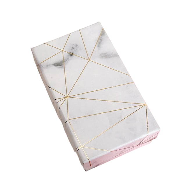 Matsuzay Estuche para embalaje de joyas, organizador Rectangular de papel para envolver, soporte multifuncional para regalos, contenedor de Artesanía Blanco