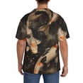 thumbnail image 3 of Rateoe Koi Fish Tranquility Pattern Men's Short Sleeve Classic Shirt, Casual Short-Sleeved Shirt, Lightweight Summer Shirt, Cuban Collar Shirt,Button-Front Shirt-Small, 3 of 5