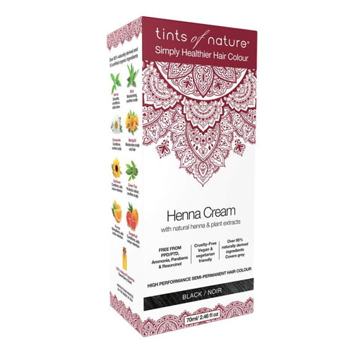 Tints of Nature Henna Cream Hair Color with Natural Henna and Plant  Extract, Black,  Oz 