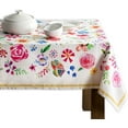 thumbnail image 1 of Nappe en Coton 100 % pour Table à Manger / Décoration / Fêtes / Mariages / Printemps/été [Sweety (Rectangle, 54"x72 Pouces)], 1 of 8