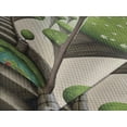 thumbnail image 4 of Ambesonne Fantasy Quilted Bedspread Set 3 Pcs, Hanging Islands Pond, King Size, Umber Green Turquoise, 4 of 5