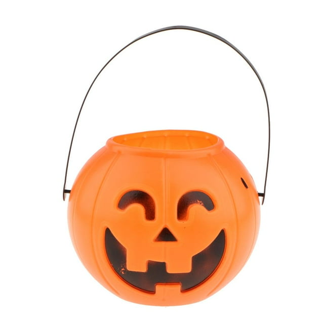 Cesta de Caramelos Halloween Sostenedor Accesorios Decorativo Plástico Duraduro Sonrisa calabaza Yuyangstore Sujetador de caramelos de Halloween