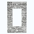 thumbnail image 5 of Metal Light Switch Plate Outlet Cover Gray Music Sheet Wallpaper Damask MUS007, 5 of 13