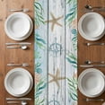 thumbnail image 6 of Coastal Octopus Table Runner - 70 Inch Long, Kitchen Dining Table Runner Dresser Scarves, Nautical Starfish Seaweed Coral Wooden Farmhouse Decor for Coffee Tables Wedding Party Banquet, 6 of 8