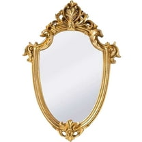 NUOLUX Decorative Wall Mirror Bedroom Makeup Mirror Living Room Retro Hanging Mirror