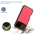 thumbnail image 4 of Dteck Case for iPhone 16 Pro,Shockproof Rubber + PC Case Compatible with MagSafe Built-in Camera Lens Protector Cover for iPhone 16 Pro,Rose, 4 of 5