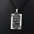 thumbnail image 3 of Nuevo collar con colgante de calavera del rey K de naipes exagerado para hombre, colgante de esqueleto de metal deslizante, accesorios de joyería para fiesta, 3 of 4