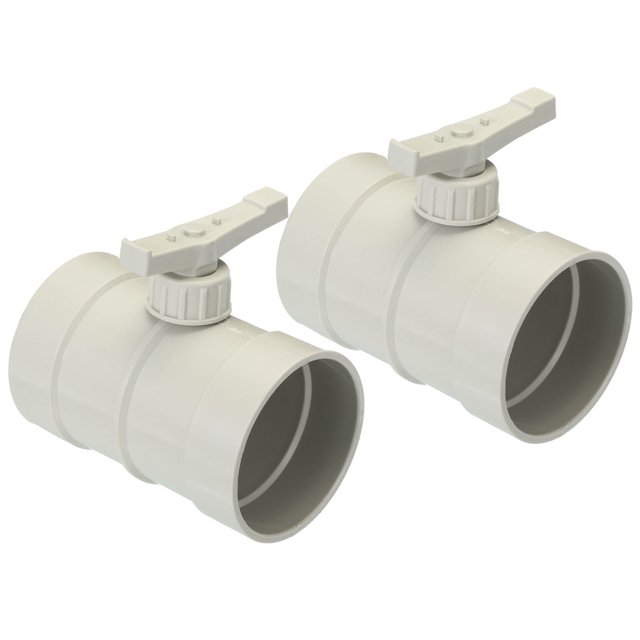 Unique Bargains 3' HVAC Duct Manual Volume Damper, 2 Pack PP Adjustment Flame Retardant Airflow Backdraft Damper Control Beige