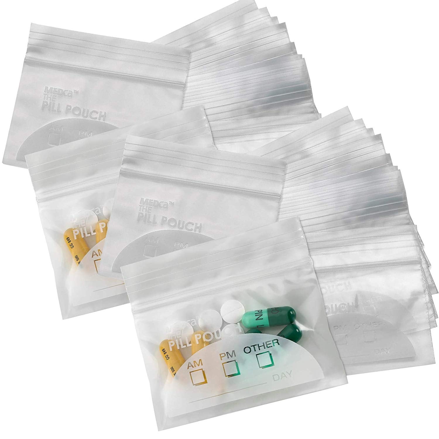 Pill Pouch Bags (Pack of 200) 3" x 2.75" BPA Free, Poly Bag