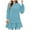 Light Blue, variant on FAIWAD Women Long Sleeve Sweatshirt Dress Casual Ruffle Pleated Babydoll Dress Oversize Pullover Trendy Fall Winter Clothes