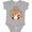 AC-Heather Grey, variant on Gigi Loves Me Cute Baby Fox Boys or Girls Baby Bodysuit