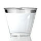 thumbnail image 2 of Gold Rimmed Plastic Cups, 9 Oz Clear Crystal Plastic Wine Cupstransparent50pcs, 2 of 5