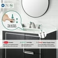 thumbnail image 6 of PARLOS Widespread Double Handles Bathroom Faucet with Pop Up Drain and cUPC Faucet Supply Lines, Brushed Nickel, 6 of 10