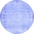 thumbnail image 1 of Ahgly Company Indoor Round Abstract Blue Contemporary Area Rugs, 4' Round, 1 of 4
