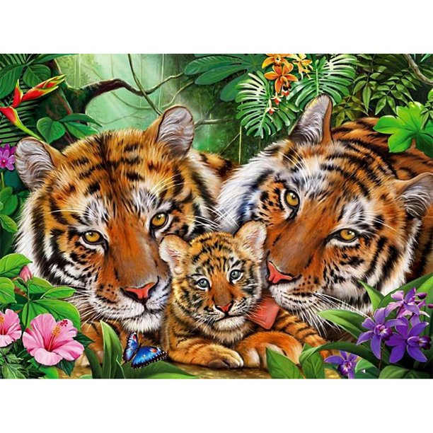 Taladro Diamond Painting (DE3442) 5D DIY Kits completos de punto de cruz de animales lindos (W278) 50x70cm Hugtrwg Para estrenar