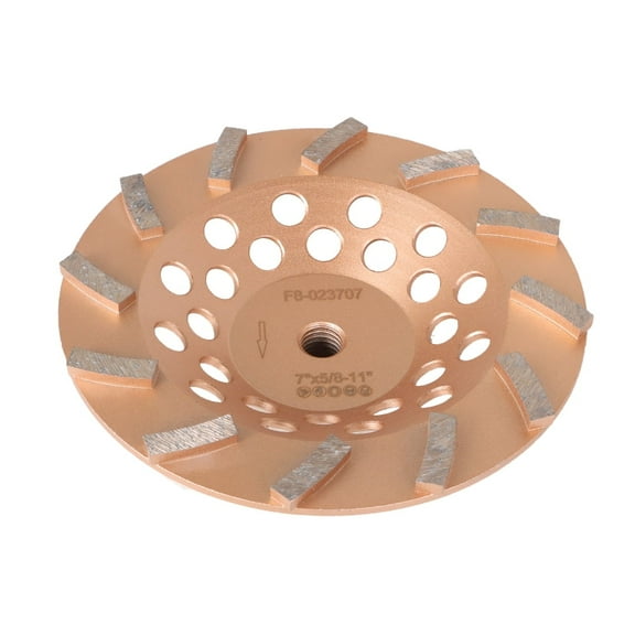 findmall 7" Concrete Grinding Cup Wheels 12 Diamond Abrasive Segments 5/8"-11 Arbor