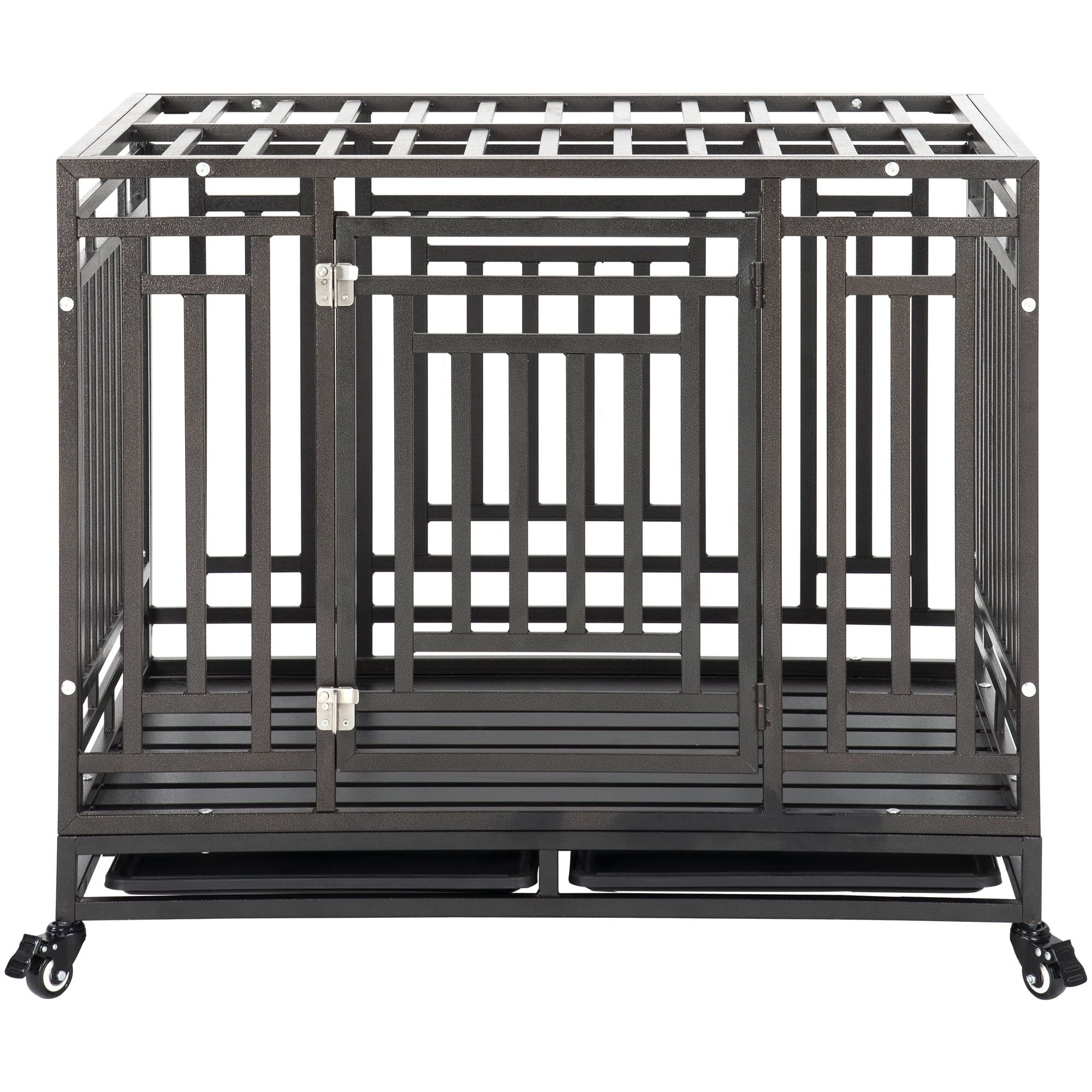 Dog Crate for Medium Dogs, Heavy Duty Dog Cage Single Door with 2 Locks