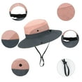thumbnail image 2 of Sombreros de sol plegables con protección UV para exteriores para mujer, sombrero de pesca de playa de ala ancha de malla con orificio para cola de caballo, 2 of 6