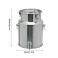 thumbnail image 3 of Beverage Drink Dispenser, 10L Stainless Steel Milk Can Water Beverage Drink Dispenser for Milk Wine Oil Storage Transport, 3 of 6