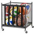 thumbnail image 7 of Mythinglogic Rolling Sports Ball Storage Cart with Wheels - Indoor Outdoor Garage Organizer, 7 of 7